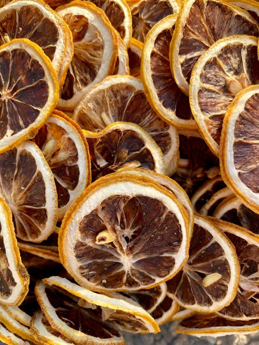 Tranche citron jaune séchée pour cocktail