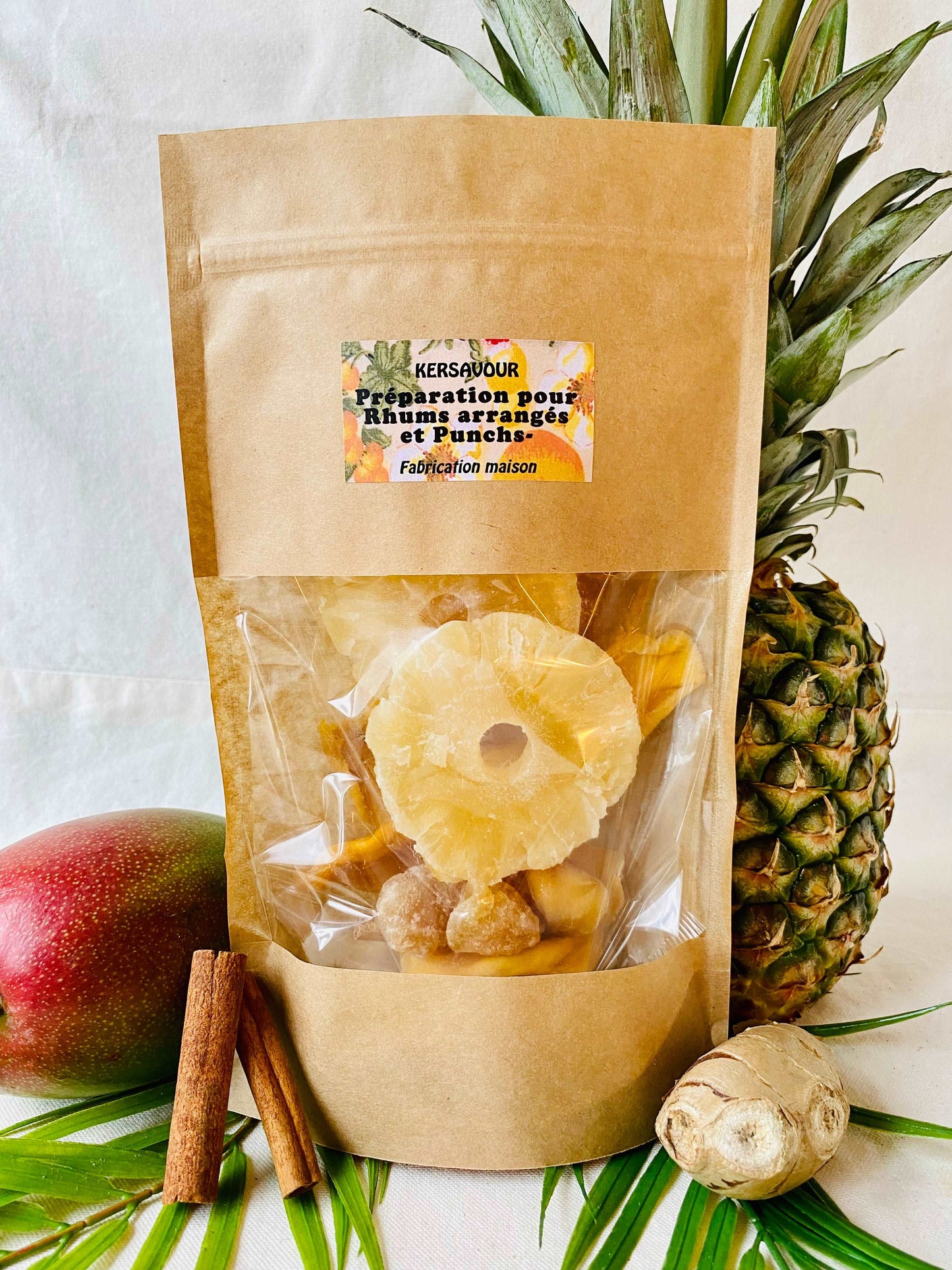 kit rhum arrangé : ananas mangue gingembre